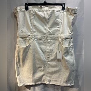 NWT Good American Fit For Success Strapless Denim Minidress Size 3XL